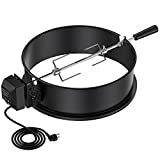 Onlyfire - Asador para barbacoa, asador de carbón para barbacoa, kit de anillo para asar con pincho, motor eléctrico compatible con hervidor de barbacoa Weber de 47 cm y otras parrillas de hervidor de 47 cm (esmaltado)